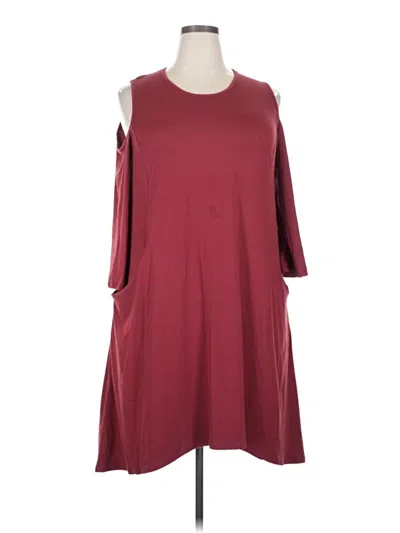 Pre-owned Assorted Brands Casual Dress In Burgundy