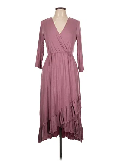 Pre-owned Assorted Brands Casual Dress In Burgundy