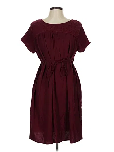 Pre-owned Assorted Brands Casual Dress In Burgundy