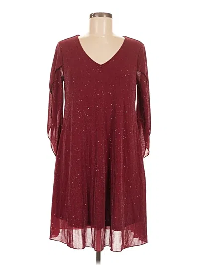 Pre-owned Assorted Brands Casual Dress In Burgundy