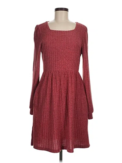 Pre-owned Assorted Brands Casual Dress In Burgundy