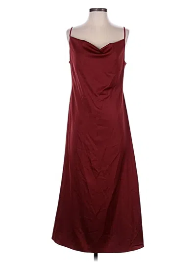 Pre-owned Assorted Brands Casual Dress In Burgundy