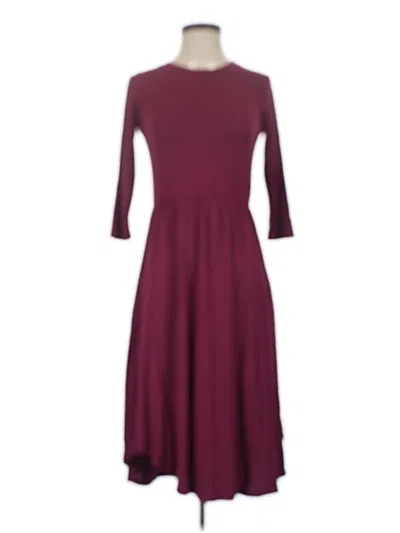 Pre-owned Assorted Brands Casual Dress In Burgundy