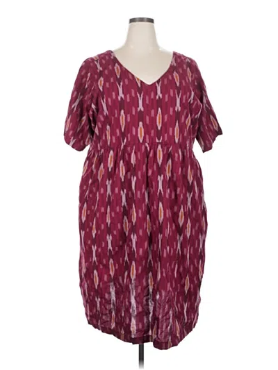 Pre-owned Assorted Brands Casual Dress In Burgundy