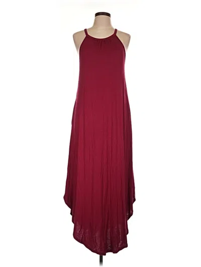 Pre-owned Assorted Brands Casual Dress In Burgundy