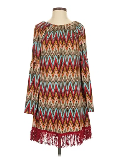 Pre-owned Assorted Brands Casual Dress In Burgundy