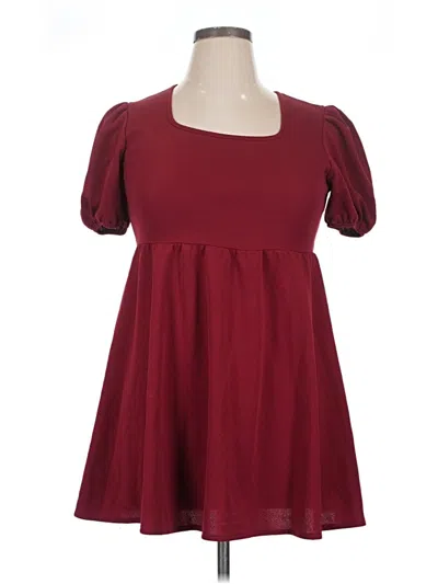 Pre-owned Assorted Brands Casual Dress In Burgundy