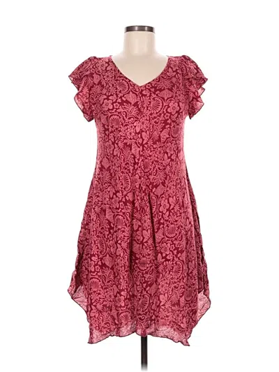 Pre-owned Assorted Brands Casual Dress In Burgundy
