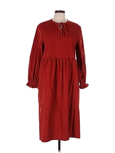 Pre-owned Assorted Brands Casual Dress In Burgundy