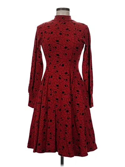 Pre-owned Assorted Brands Casual Dress In Burgundy