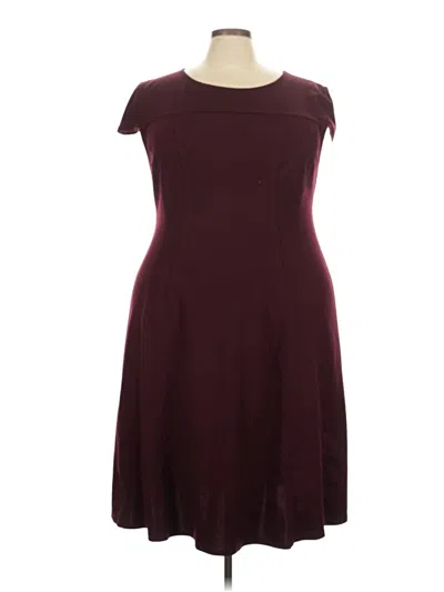 Pre-owned Assorted Brands Casual Dress In Burgundy