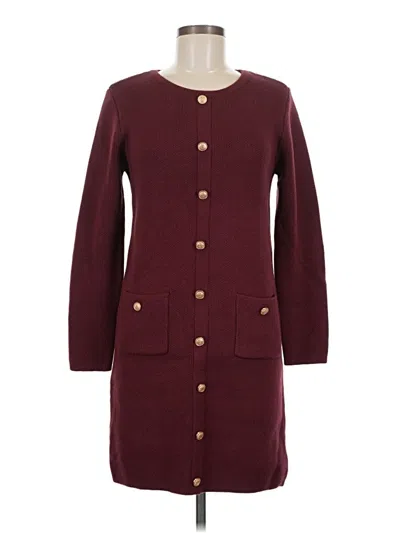 Pre-owned Assorted Brands Casual Dress In Burgundy