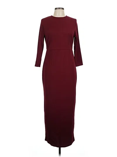 Assorted Brands Casual Dress In Burgundy