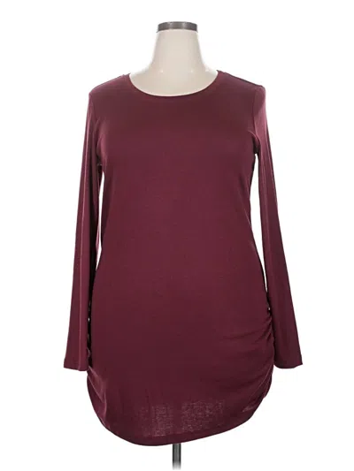 Pre-owned Assorted Brands Casual Dress In Burgundy