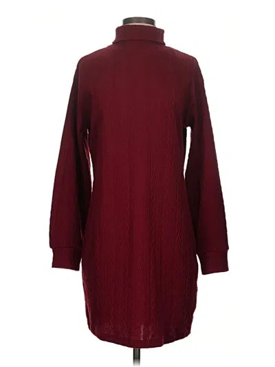 Pre-owned Assorted Brands Casual Dress In Burgundy
