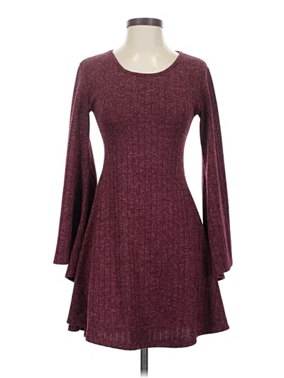 Pre-owned Assorted Brands Casual Dress In Burgundy