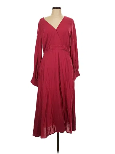 Pre-owned Assorted Brands Casual Dress In Burgundy