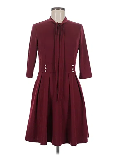 Pre-owned Assorted Brands Casual Dress In Burgundy