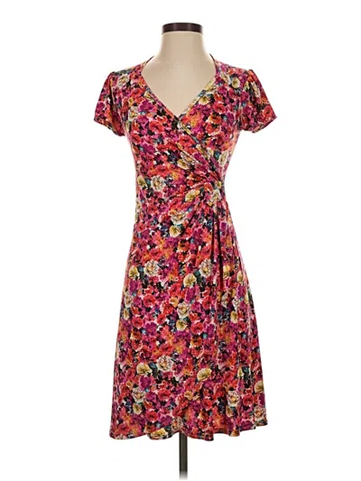 Pre-owned Assorted Brands Casual Dress In Burgundy