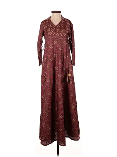 Pre-owned Assorted Brands Casual Dress In Burgundy