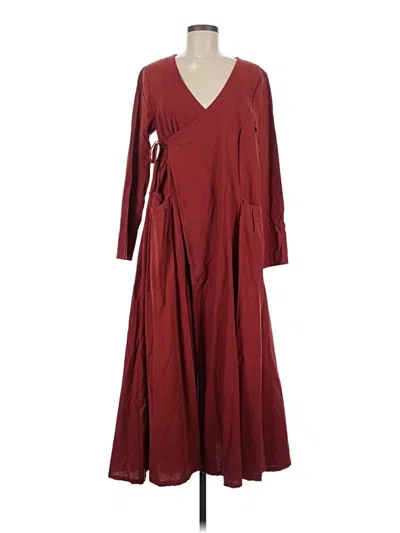 Pre-owned Assorted Brands Casual Dress In Burgundy