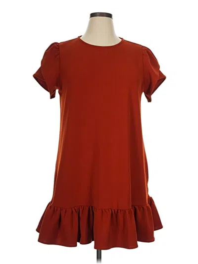 Pre-owned Assorted Brands Casual Dress In Burgundy
