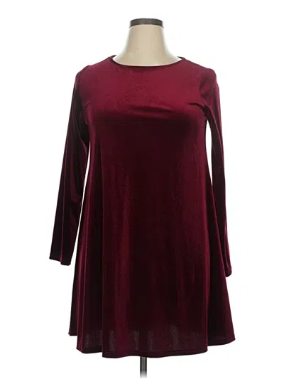 Pre-owned Assorted Brands Casual Dress In Burgundy
