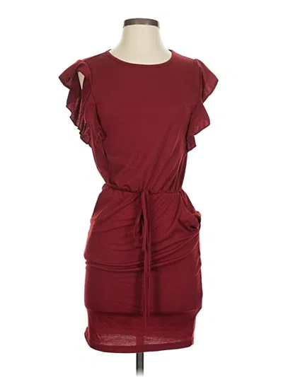 Pre-owned Assorted Brands Casual Dress In Burgundy