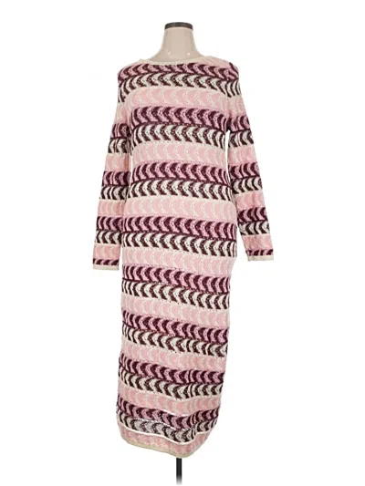 Pre-owned Assorted Brands Casual Dress In Burgundy