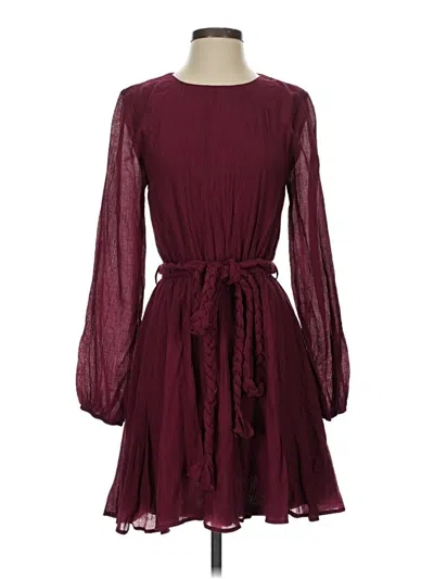Pre-owned Assorted Brands Casual Dress In Burgundy