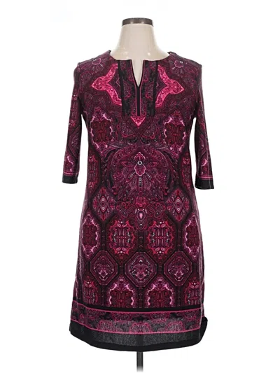 Pre-owned Assorted Brands Casual Dress In Burgundy