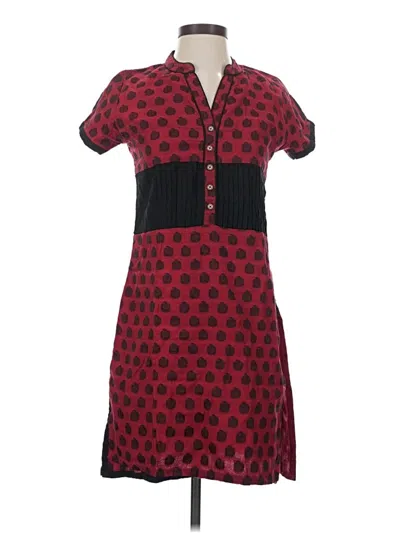 Pre-owned Assorted Brands Casual Dress In Burgundy