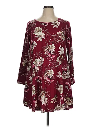 Pre-owned Assorted Brands Casual Dress In Burgundy