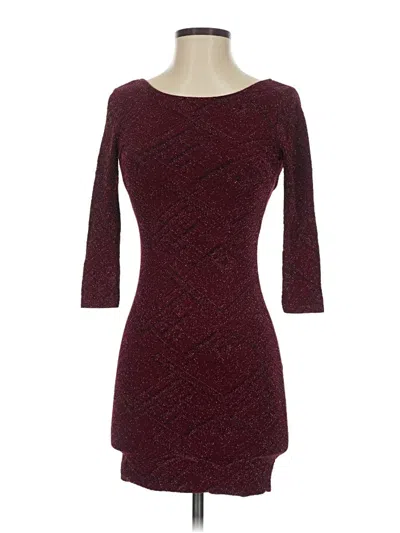 Pre-owned Assorted Brands Casual Dress In Burgundy