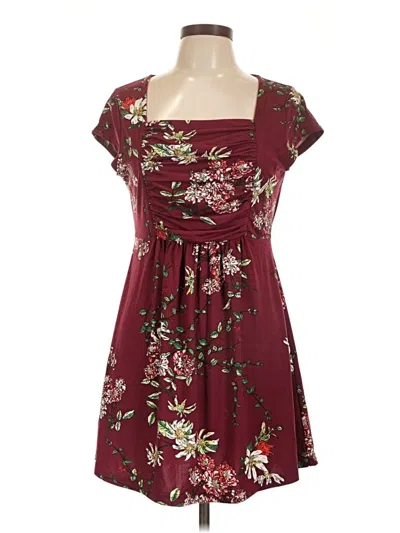 Pre-owned Assorted Brands Casual Dress In Burgundy