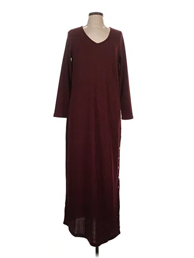 Pre-owned Assorted Brands Casual Dress In Burgundy