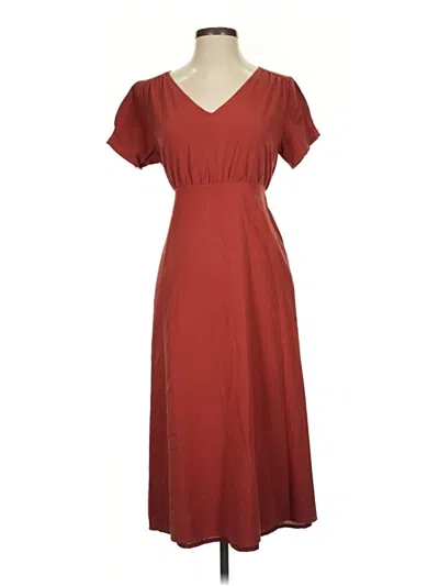 Pre-owned Assorted Brands Casual Dress In Burgundy