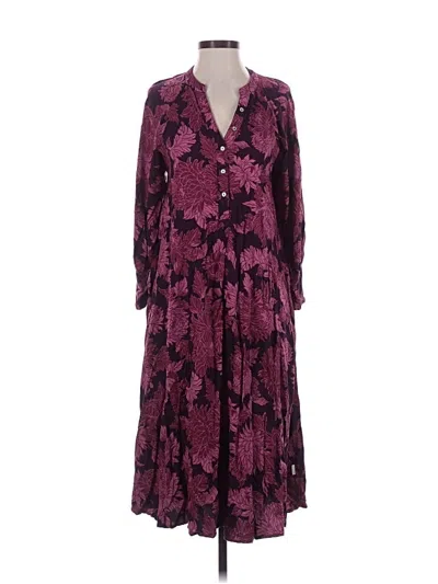Pre-owned Assorted Brands Casual Dress In Burgundy