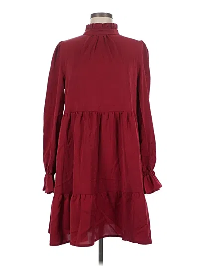 Pre-owned Assorted Brands Casual Dress In Burgundy