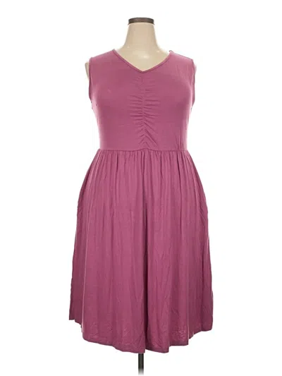 Pre-owned Assorted Brands Casual Dress In Burgundy