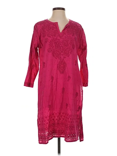 Pre-owned Assorted Brands Casual Dress In Burgundy