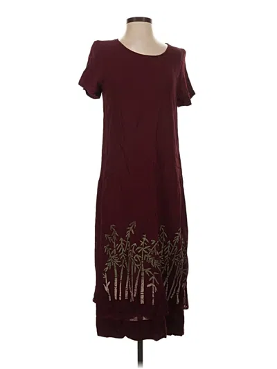 Pre-owned Assorted Brands Casual Dress In Burgundy