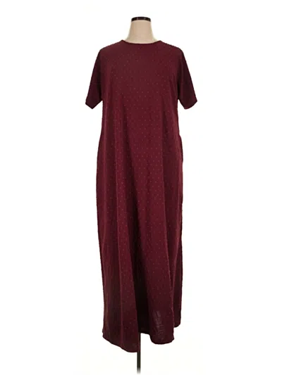 Pre-owned Assorted Brands Casual Dress In Burgundy