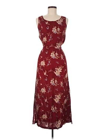 Pre-owned Assorted Brands Casual Dress In Burgundy