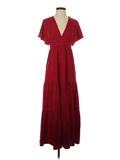 Pre-owned Assorted Brands Casual Dress In Burgundy