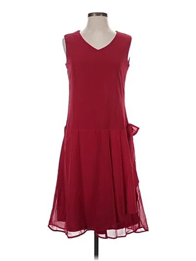 Assorted Brands Casual Dress In Burgundy