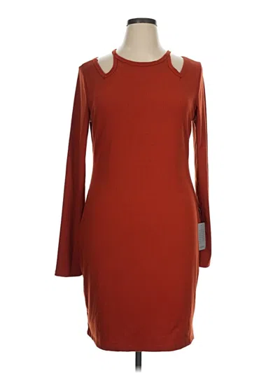 Pre-owned Assorted Brands Casual Dress In Burgundy