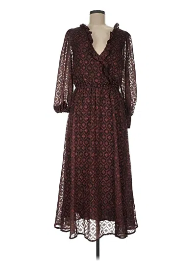 Pre-owned Assorted Brands Casual Dress In Burgundy