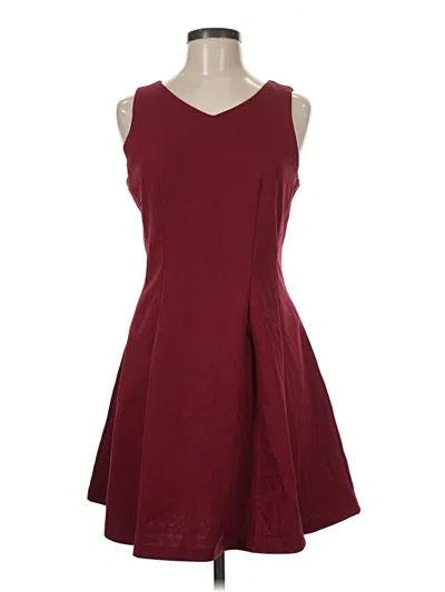 Pre-owned Assorted Brands Casual Dress In Burgundy