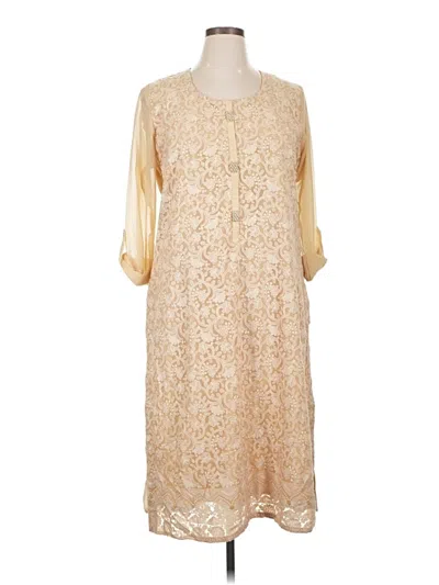 Pre-owned Assorted Brands Casual Dress In Gold